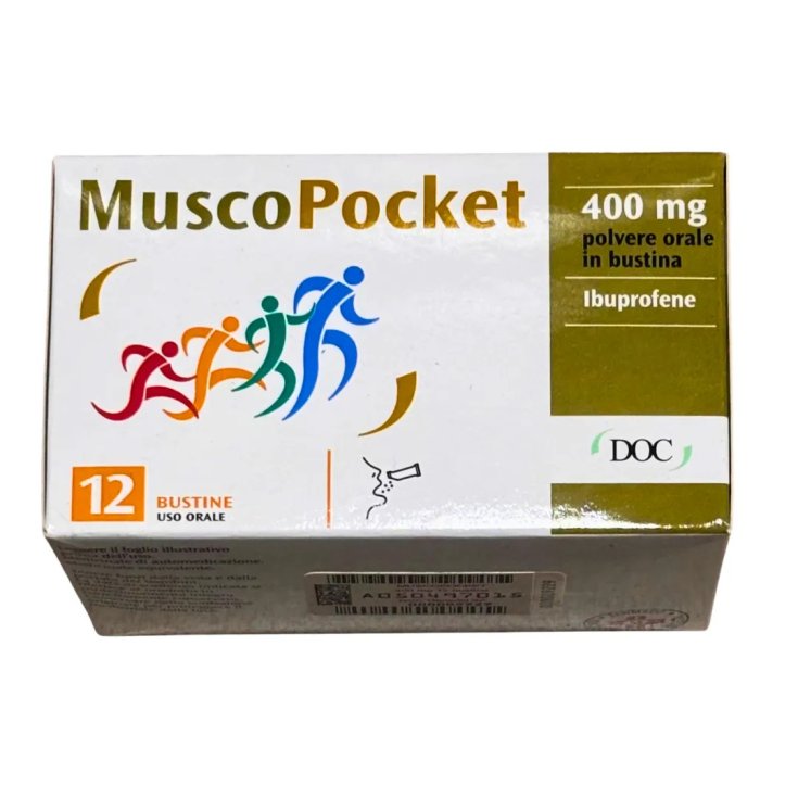 Doc Generici Muscopocket Ibuprofene 400mg, 12 Bustine