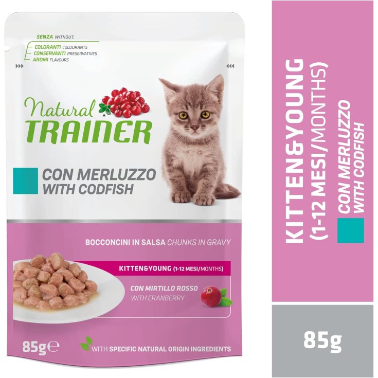 Natural Kitten & Young Merluzzo Bocconcini in Salsa - 85GR