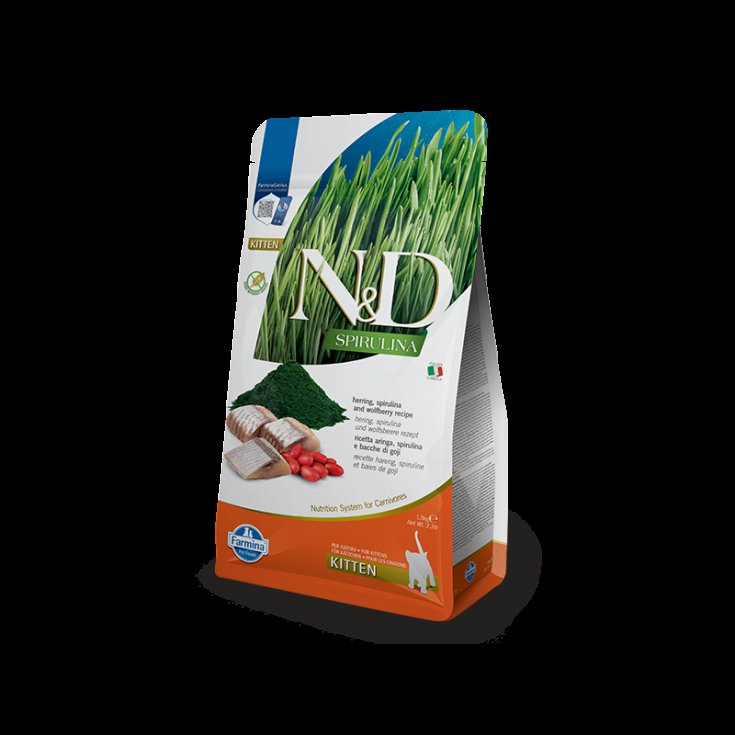 Natural & Delicious Spirulina Cat Kitten Aringa - 1,50KG
