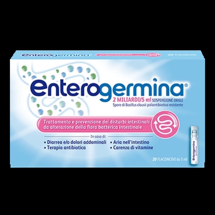 Enterogermina 2 Miliardi Sospensione Orale 20 Flaconcini x5ml