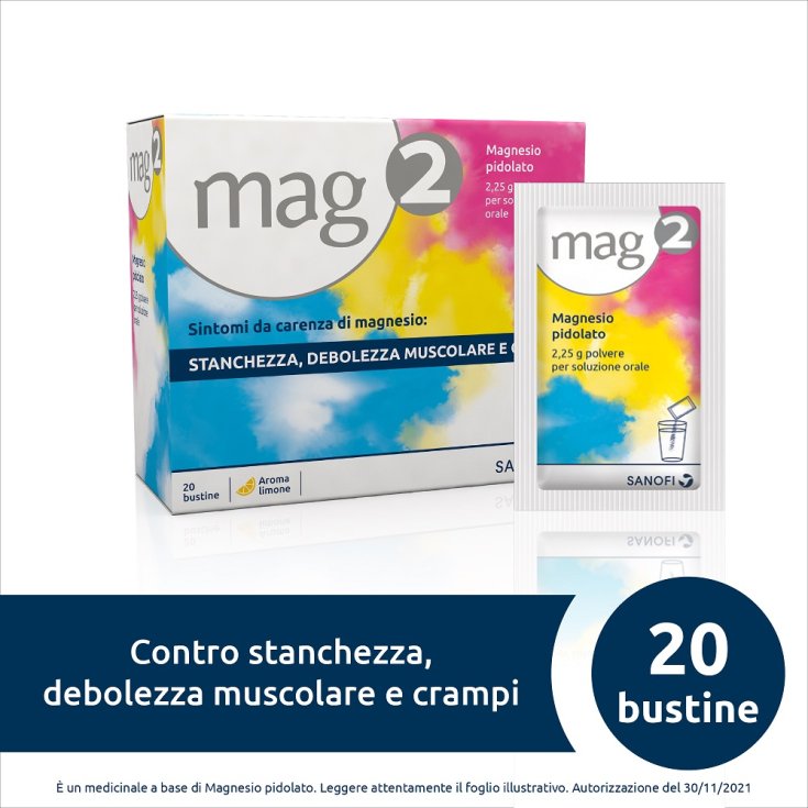Sanofi Mag 2 2,25g Polvere Per Soluzione Orale 20 Bustine Sanofi Mag 2 2,25g Polvere Per Soluzione Orale 20 Bustine