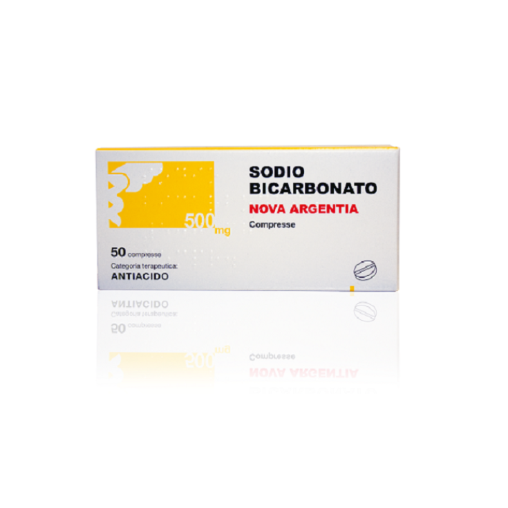 Nova Argentia Sodio Bicarbonato 500mg Per Acidit&agrave; Di Stomaco 50 Compresse