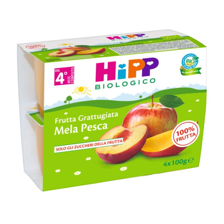 Frutta Grattugiata HiPP Biologico Mela Pesca 4x100g
