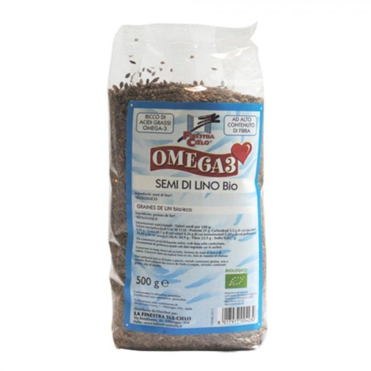 Omega 3 Semi Di Lino Bio La Finestra Sul Cielo 500g Omega 3 Semi Di Lino Bio La Finestra Sul Cielo 500g