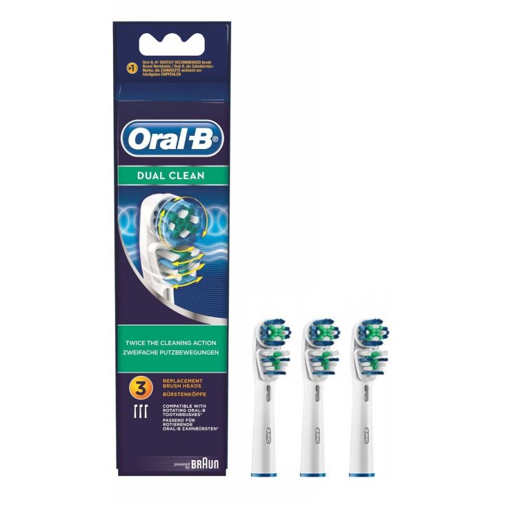 Oral-B&reg; Dual Clean Testine Di Ricambio 3 Pezzi