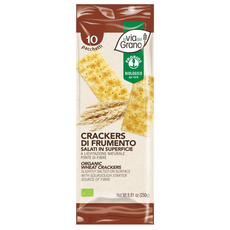 La Via Del Grano Crackers Di Frumento Salati In Superficie Probios 250g