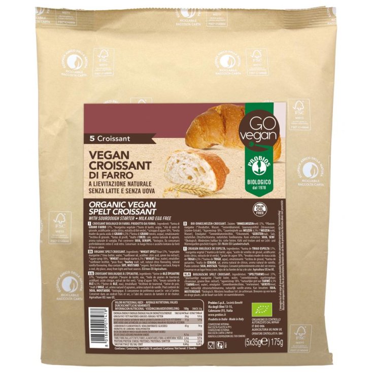 Go Vegan Croissant Di Farro Probios 175g