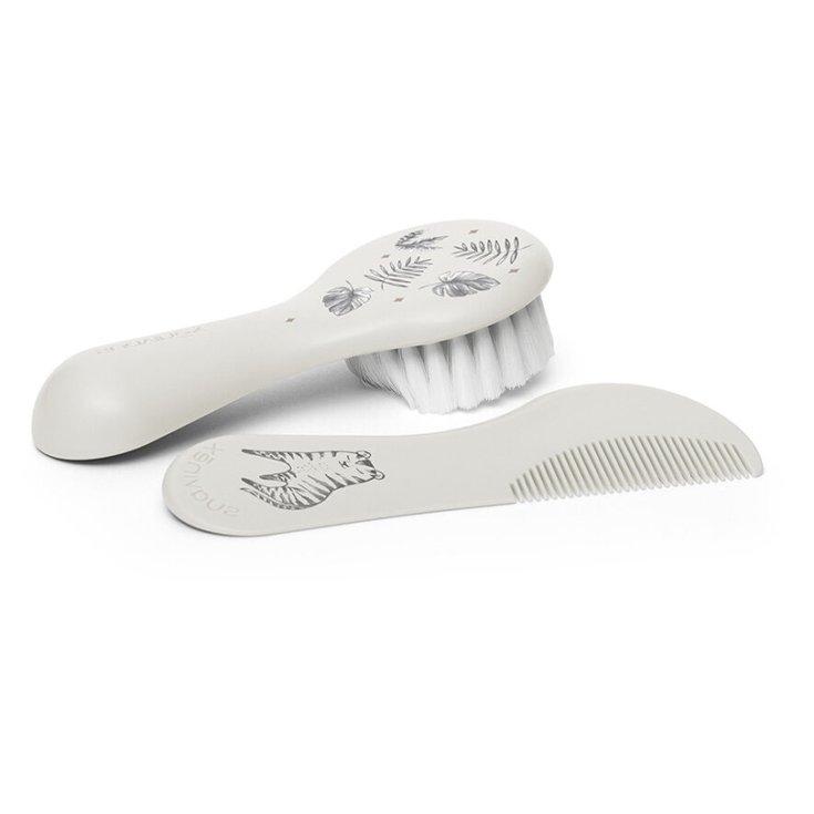Set Spazzola-Pettine Bianco Suavinex