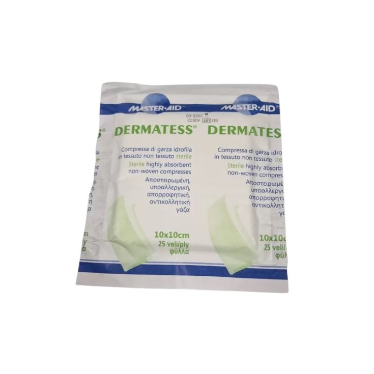 Master-Aid&reg; Dermatess&reg; Compressa Di Garza Idrofila In Tessuto Non Tessuto Sterile 10x10cm 25 Pezzi