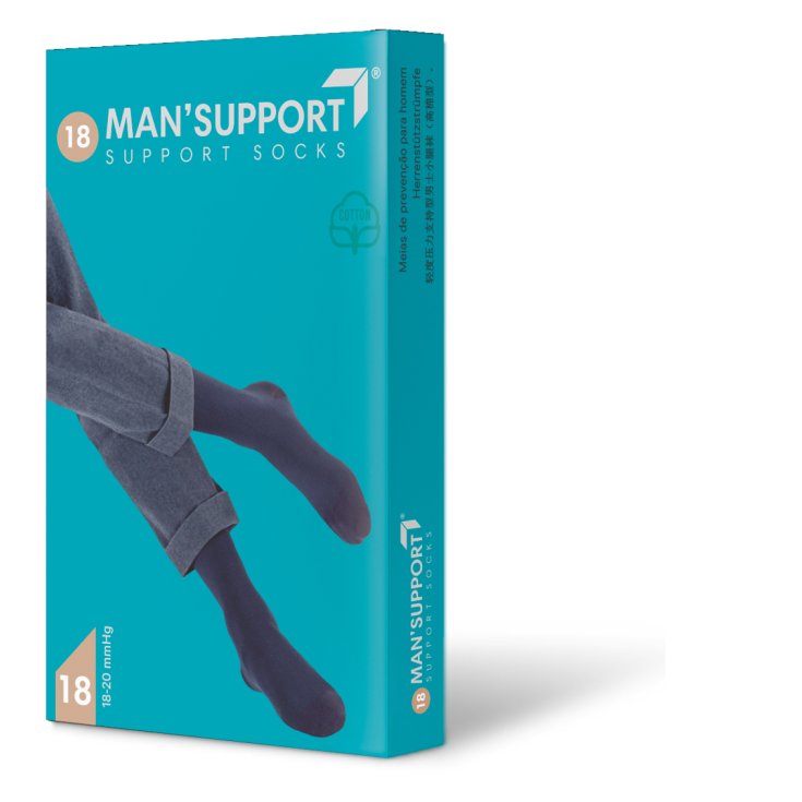 Man Support Cotton 18 Gambaletto Antracite 2 GloriaMed&reg;