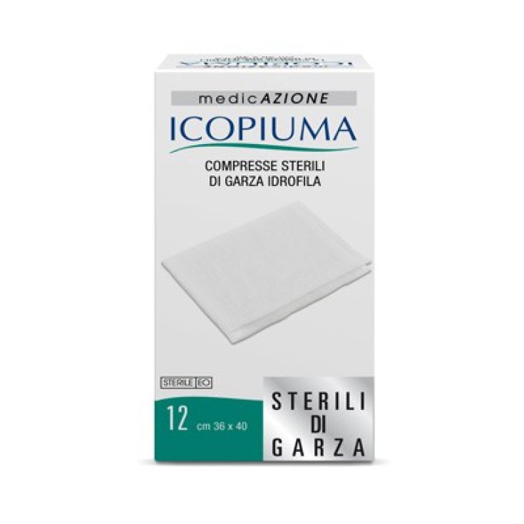 Icopiuma Compresse Sterili Di Garza Idrofila 36x40cm 12Pezzi
