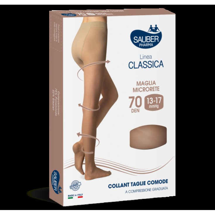 Linea Classica 70D Collant Taglie Comode Nero Tg.4&nbsp;Sauber