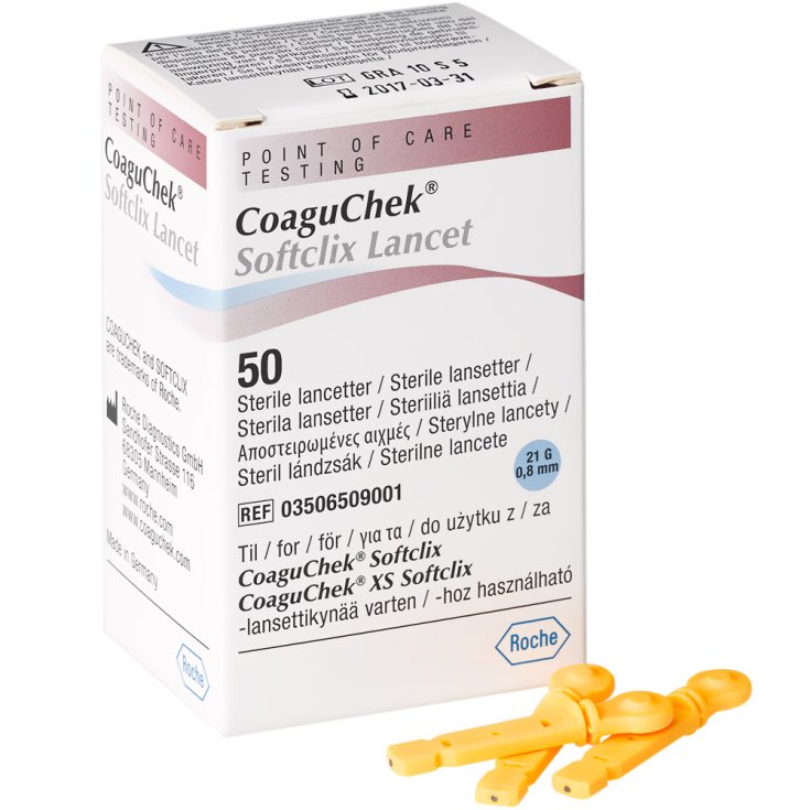CoaguChek&reg; Softclix Lancet Roche 50 Pezzi
