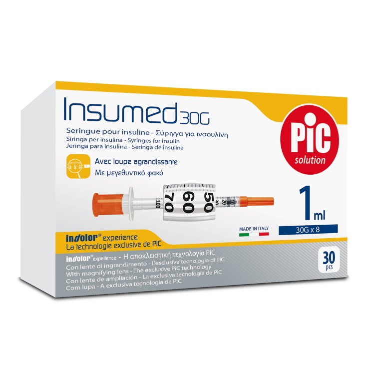 Insumed Siringhe per Insulina 1ml PIC 30 Pezzi