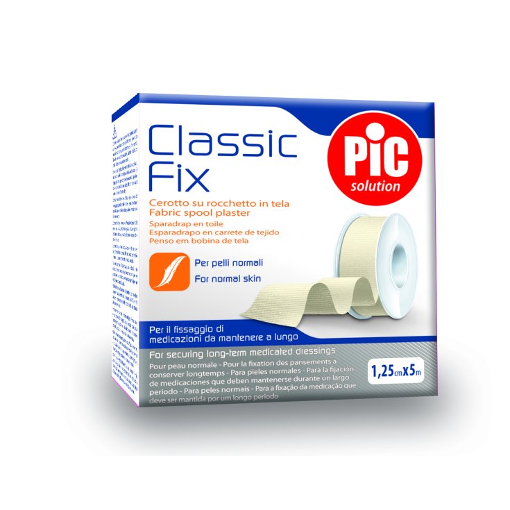 Classic Fix 1,25cm&nbsp;x&nbsp;5m&nbsp;Cerotto su Rocchetto in Tela PIC