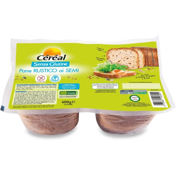 Pane Rustico ai Semi con Farina di Riso C&eacute;r&eacute;al 400g