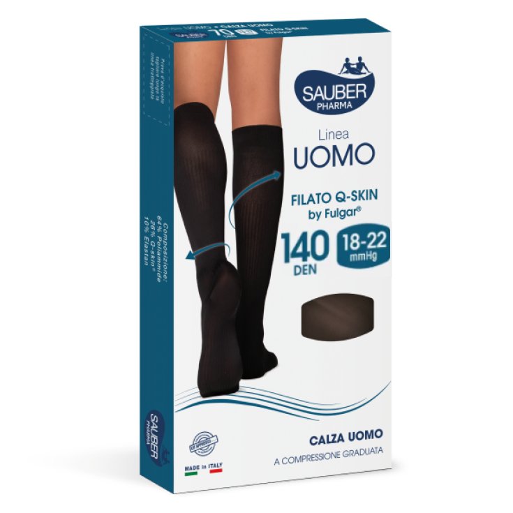 Linea Uomo 140D Calza Q-Skin Blu Tg.S/M&nbsp;Sauber