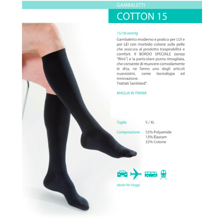 Gambaletto Cotton 15 Antracite Tg.M&nbsp;K&agrave;mila