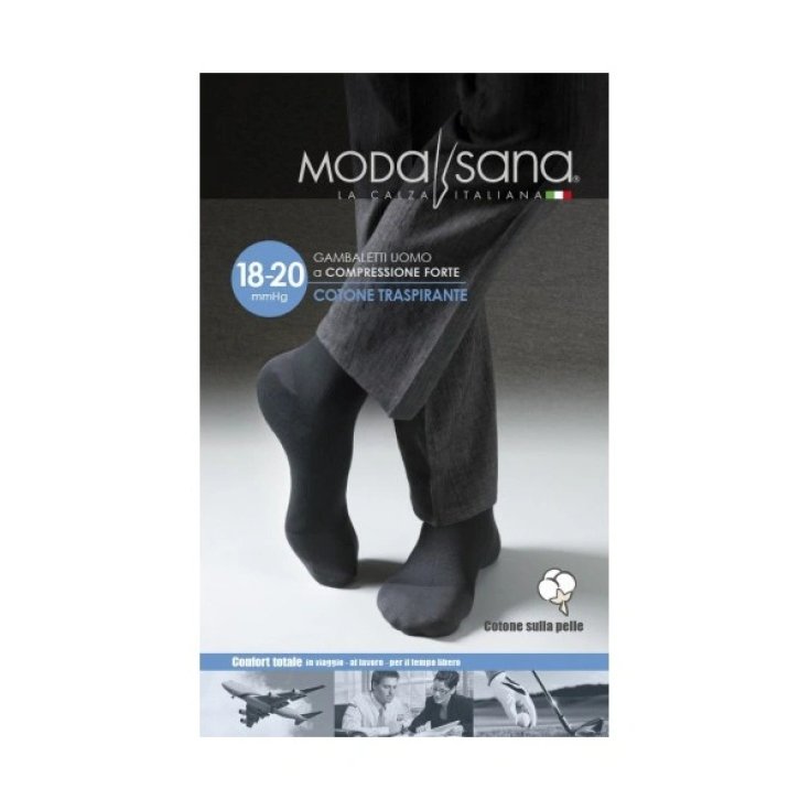 Gambaletto 18-20 Cotone Traspirante Nero M Modasana&reg; 1 Paio
