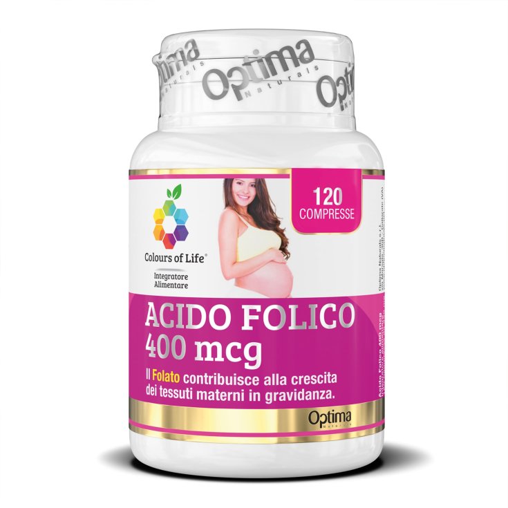 Acido Folico 400Mcg Colours Of Life® Optima Naturals 120 Compresse Acido Folico 400Mcg Colours Of Life® Optima Naturals 120 Compresse