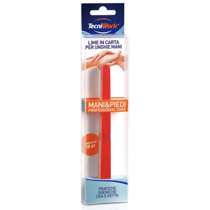 Lima In Carta Per Unghie Mani Tecniwork&reg; 10 Pezzi