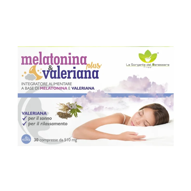 Melatonina & Valeriana Plus La Sorgente del Benessere 30 Compresse