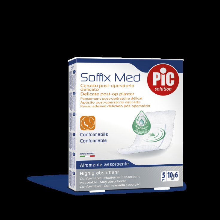 Soffix Med&nbsp;Cerotto Post Operatorio Delicato 10x6cm PIC 5 Pezzi