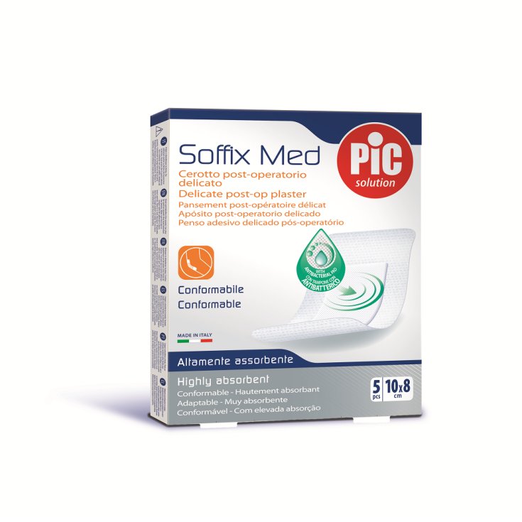 Soffix Med&nbsp;Cerotto Post Operatorio Delicato 10x8cm PIC 5 Pezzi