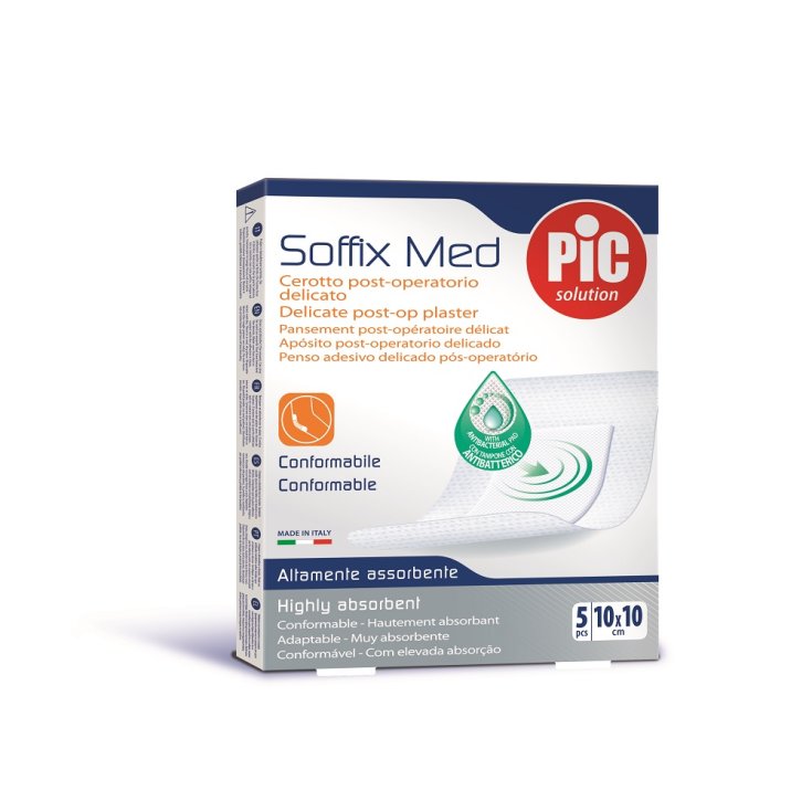 Soffix Med&nbsp;Cerotto Post Operatorio Delicato 10x10cm PIC 5 Pezzi
