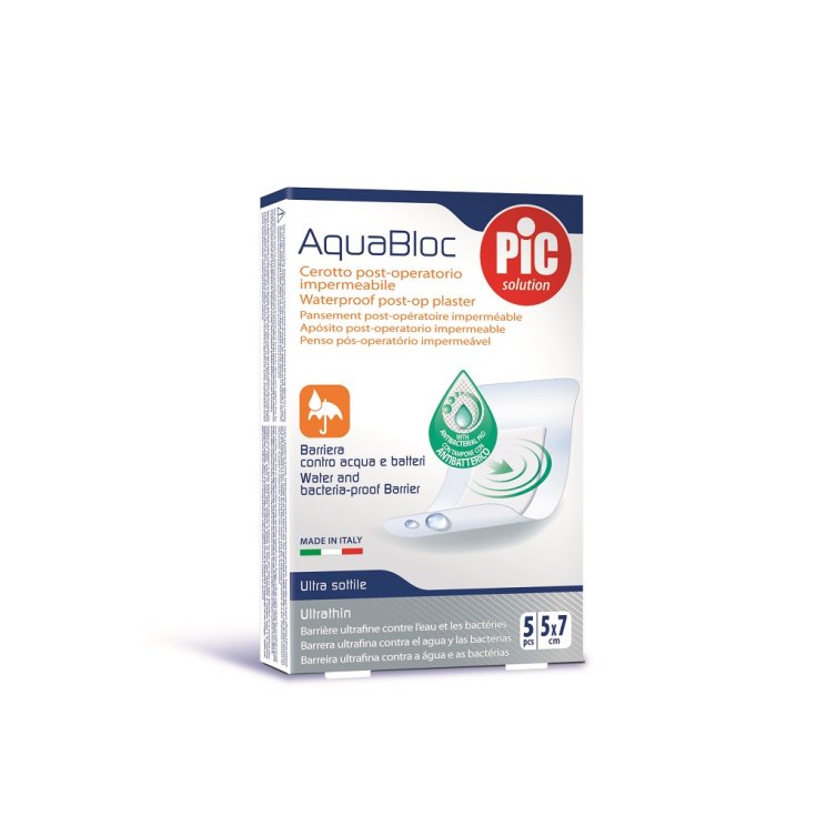 AquaBloc Cerotto Post Operatorio 5x7cm PIC 5 Pezzi