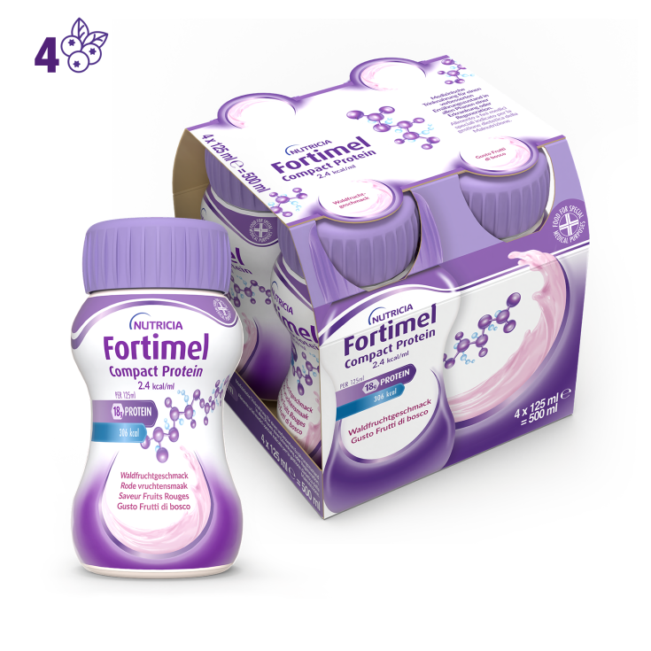 Fortimel Compact Protein Frutti di Bosco Nutricia 4x125ml
