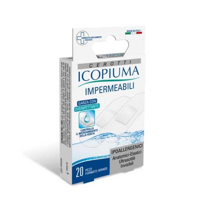 Icopiuma Cerotti Impermeabili Ultrasottili Ipoallergenici Misura Grande 20Pezzi
