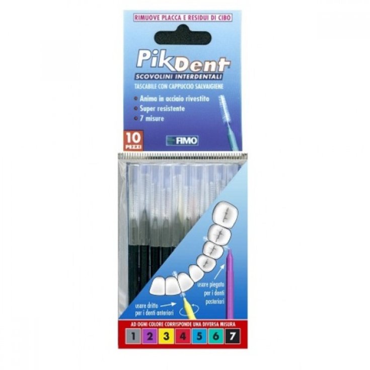 Pikdent Stuzzicolino 7 Nero Fimo 10 Pezzi