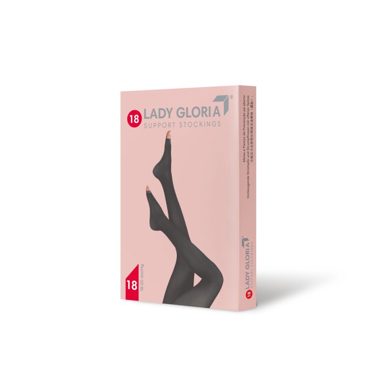 Ladygloria 18 Collant Punta Aperta Nero 3 GloriaMed&reg; 1 Paio