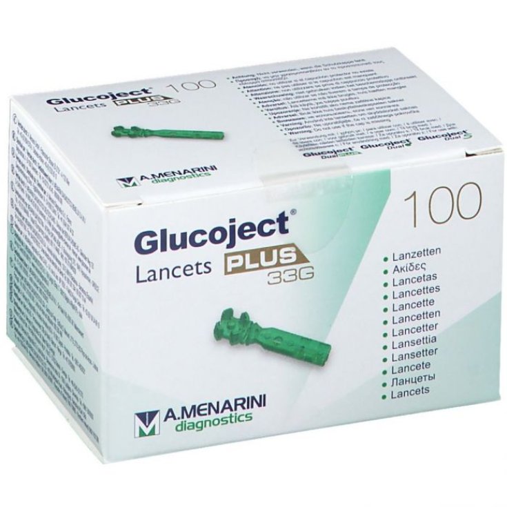 Glucoject Lancets PLUS 33G&nbsp;A.Menarini Diagnostics 100 Lancette