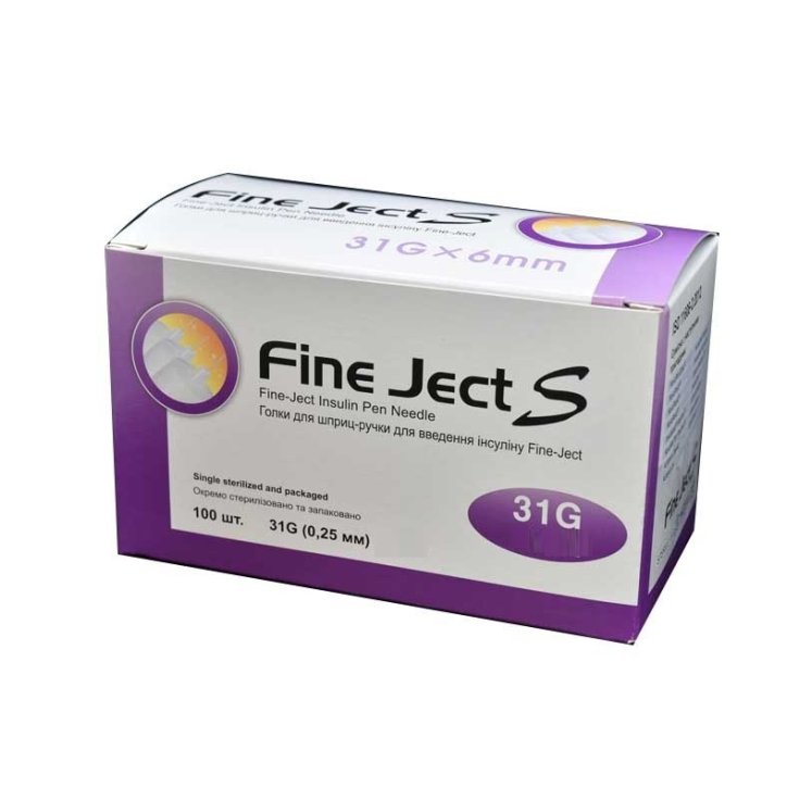 Aghi per Insulina 31G x 8mm Fine Ject S 100 Pezzi