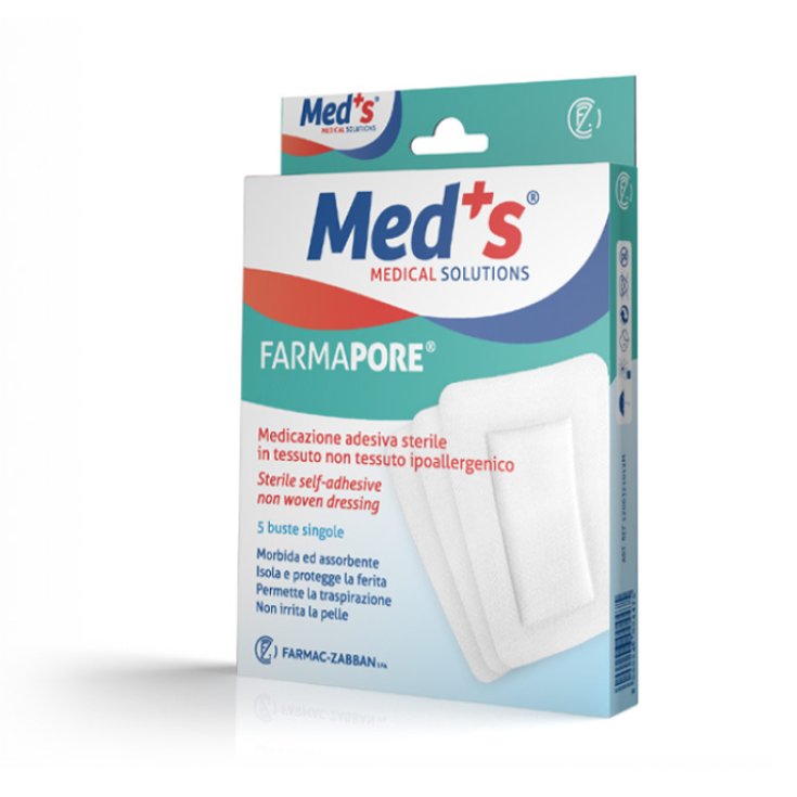 Medicazioni Adesive Sterili con Cerotto 15x15cm FarmaPore Med's 5 Pezzi