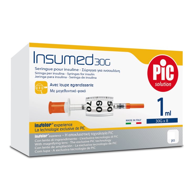 Insumed Siringhe per Insulina 1ml PIC 100 Pezzi