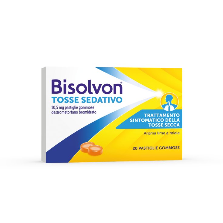 Bisolvon Tosse Sedativo, 20 Pastiglie Gommose per Tosse Secca