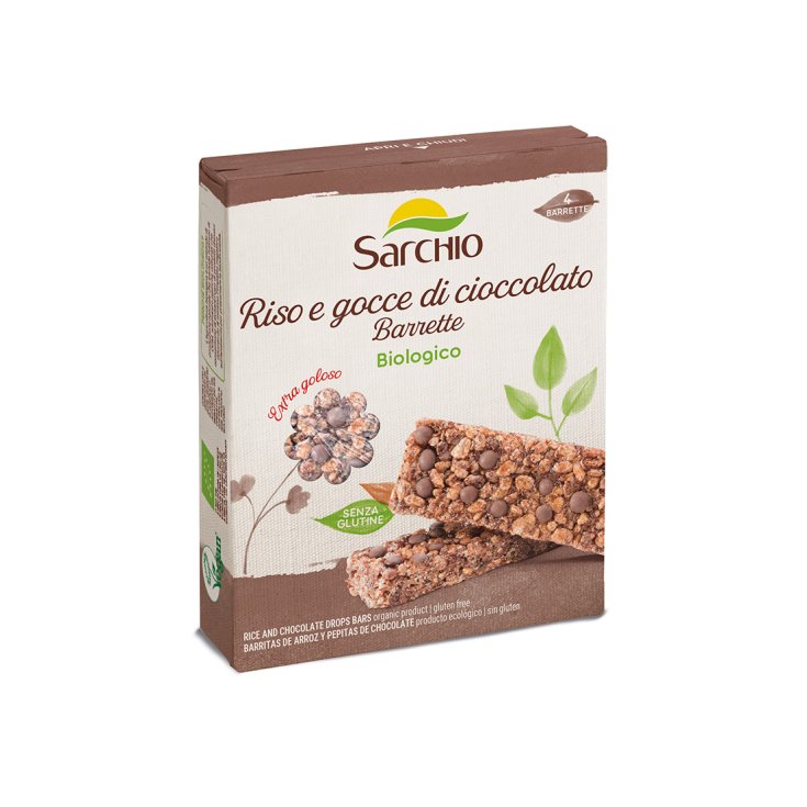 Barrette Riso E&nbsp;Gocce Di Cioccolato Sarchio 80g