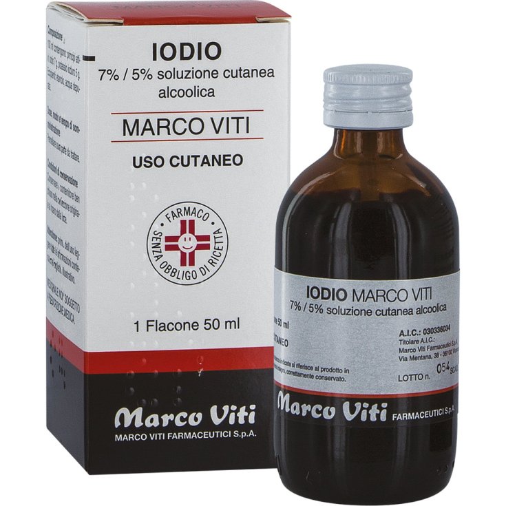 Iodio 7% + 5%&nbsp;Marco Viti&nbsp;Soluzione Cutanea 50ml