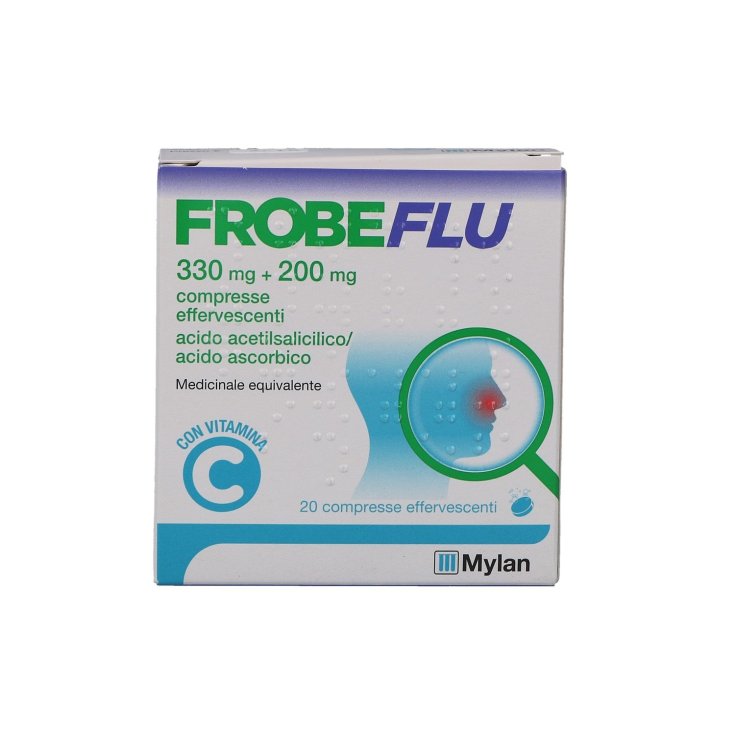 FrobeFlu 330mg + 200mg Mylan 20 Compresse Effervescenti