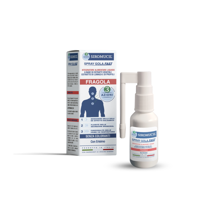 Herbit Siromucil 3 Azioni Spray Gola Fast - Fragola 15ml