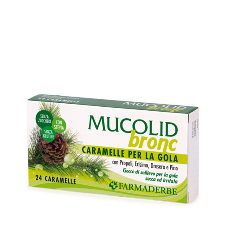 Mucolid Bronc&nbsp;Caramelle Per La Gola Farmaderbe 24 Caramelle
