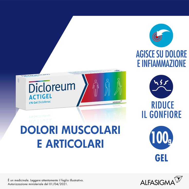 Dicloreum Actigel 1% Alfasigma 100g Dicloreum Actigel 1% Alfasigma 100g