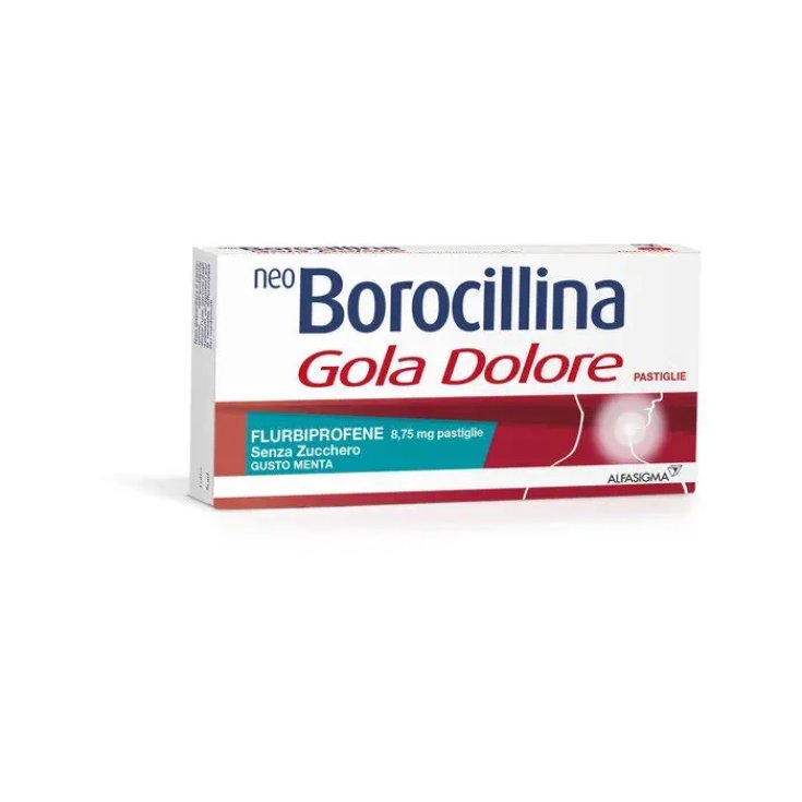 NeoBorocillina Gola Dolore Alfasigma 32 Pastiglie Menta Senza Zucchero NeoBorocillina Gola Dolore Alfasigma 32 Pastiglie Menta Senza Zucchero