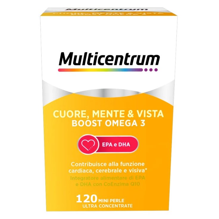 Multicentrum Cuore Mente & Vista Boost Omega 3 120 Mini Perle Ultra Concentrate Multicentrum Cuore Mente & Vista Boost Omega 3 120 Mini Perle Ultra Concentrate