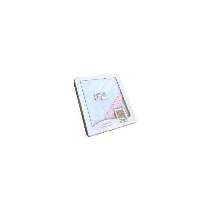 Accappatoio triangolo telo spugna aida Mio Piccolo bimbo neonato bianco rosa TU