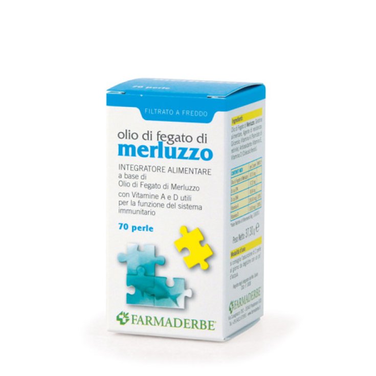 Olio di Fegato di Merluzzo&nbsp;Farmaderbe 70 Perle