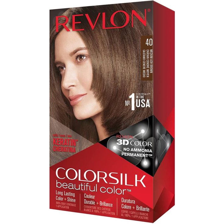 Colorsilk Beautiful Color Revlon N.40 Castano Cenere Medio 1 Pezzo